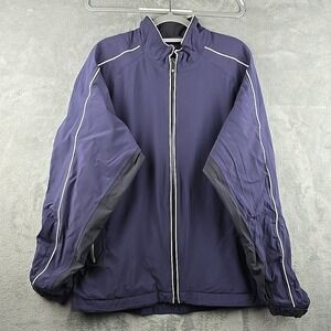 FootJoy DryJoys Tour Collection‎ Jacket Mens Large Blue Full Zip Golf Athleisure